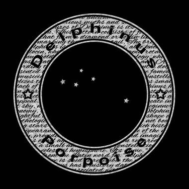 Delphinus Yıldız Takımyıldızı, Kara Arkaplan, Yunus Takımyıldızı