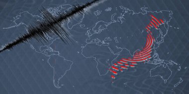 Sismik aktivite depremi Japonya haritası Richter ölçeği