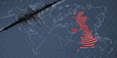 Sismik aktivite depremi Birleşik Krallık haritası Richter ölçeği