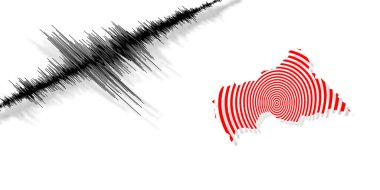 Sismik aktivite depremi Orta Afrika Cumhuriyeti haritası Richter ölçeğinde