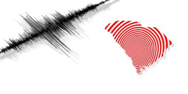 Sismik aktivite depremi Güney Carolina haritası Richter ölçeği