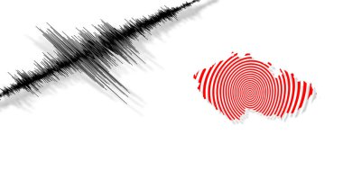 Çek Cumhuriyeti haritası Richter ölçeğinde sismik aktivite depremi