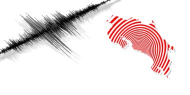 Sismik aktivite depremi Kosta Rika haritası Richter ölçeği