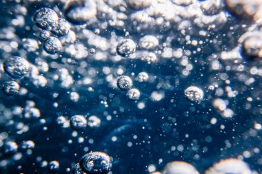 Sudaki Soyut Baloncuklar, Hava Kabarcıkları Su Arkaplanı 