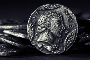 Antik Yunan Sikkesi, Sicilya, Leontini, Apollo, üç yaprak, aslan, arabacı, Nike uçuşu, MÖ 466-460