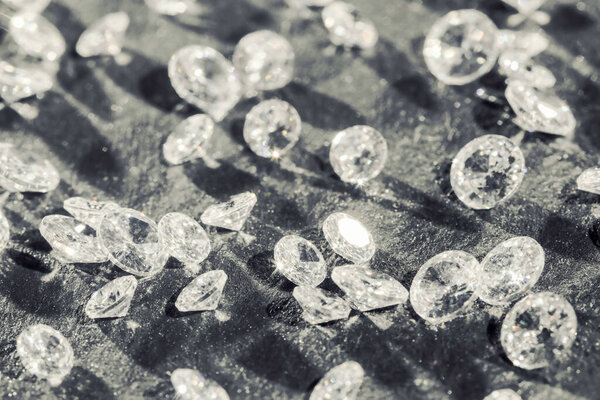 Bright Diamonds on Dark Background, Brilliants Background