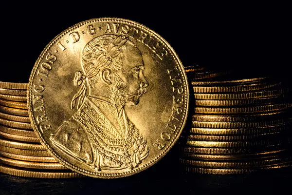 stock image Austrian Gold Ducats Franz Joseph, Investing in gold