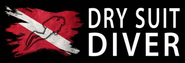 Dry Suit Diver, Diver Down Flag, Scuba Flag, Scuba Dalış