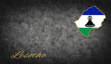 Lesotho Sembolleri, Lesotho Arkaplan Haritası