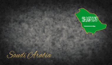 Suudi Arabistan Sembolleri, Suudi Arabistan Haritası