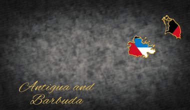 Antigua ve Barbuda Sembolleri, Antigua ve Barbuda Arkaplanı Haritası