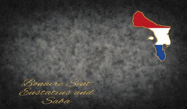 Bonaire Sint Eustatius ve Saba Sembolleri, Bonaire Sint Eustatius ve Saba Arkaplanı Haritası