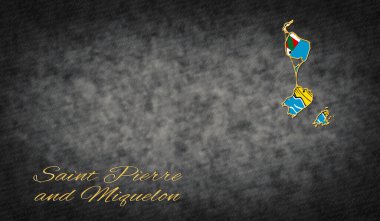 Saint Pierre ve Miquelon Sembolleri, Saint Pierre ve Miquelon Arkaplanı Haritası