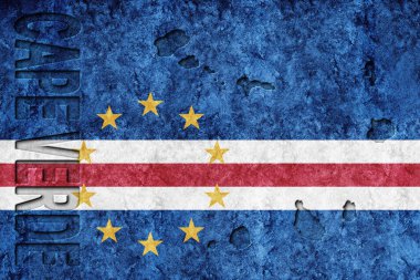 Cape Verde Metallic flag, Textured flag, grunge flag clipart