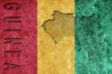 Gine Metalik bayrağı, desenli bayrak, grunge bayrağı