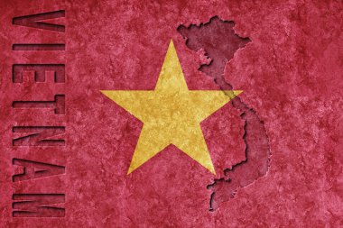 Vietnam Metallic flag, Textured flag, grunge flag clipart