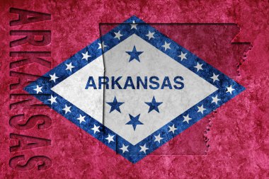 Metalik Arkansas bayrağı, Arkansas bayrak arka planı Metalik doku