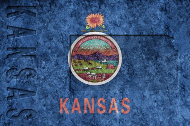 Metalik Kansas bayrağı, Kansas bayrağı arkaplan metalik doku