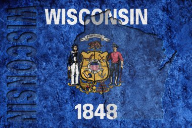 Metalik Wisconsin bayrağı, Wisconsin bayrağı arkaplan metalik dokusu