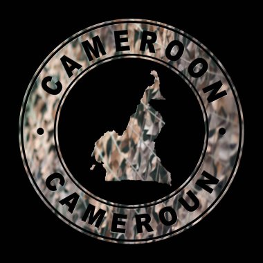 Kamerun Haritası, Askeri Mühür, Yuvarlak Tasarım