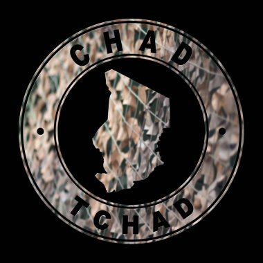 Çad Haritası, Askeri Mühür, Yuvarlak Tasarım