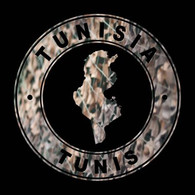 Tunus Haritası, Askeri Mühür, Yuvarlak Tasarım