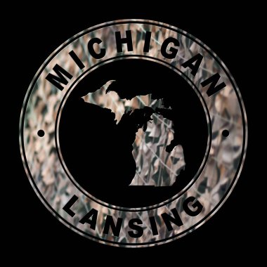 Michigan Haritası, Askeri Mühür, Yuvarlak Tasarım