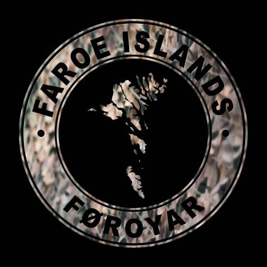Faroe Adaları Haritası, Askeri Pul, Yuvarlak Tasarım