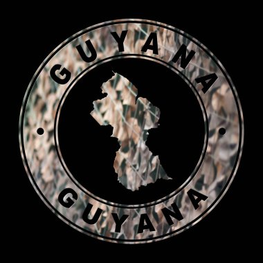 Guyana Haritası, Askeri Mühür, Yuvarlak Tasarım