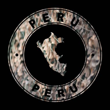 Peru Haritası, Askeri Mühür, Yuvarlak Tasarım