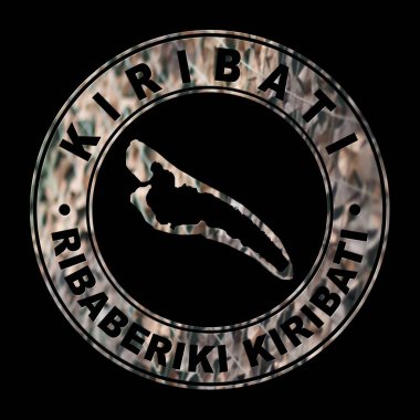 Kiribati Haritası, Askeri Mühür, Yuvarlak Tasarım