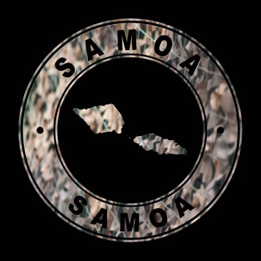 Samoa Haritası, Askeri Mühür, Yuvarlak Tasarım