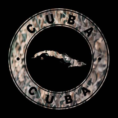 Küba Haritası, Askeri Mühür, Yuvarlak Tasarım