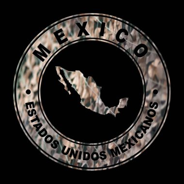 Meksika Haritası, Askeri Mühür, Yuvarlak Tasarım