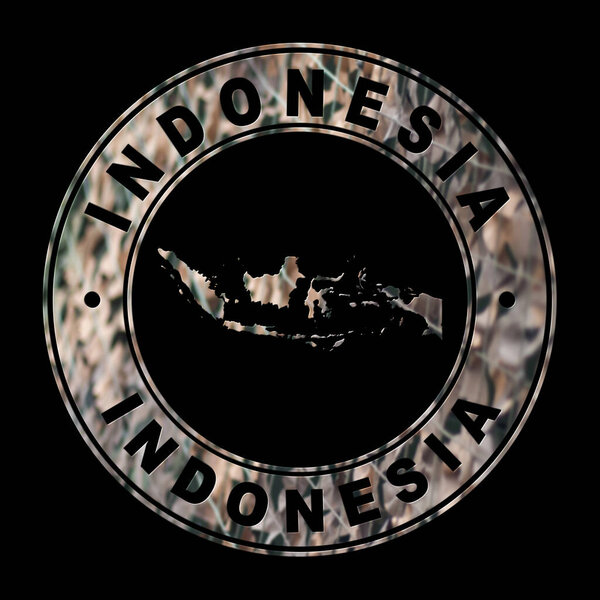 Карта Индонезии, Военная марка, Круглый дизайн