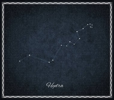 Hydra yıldız takımyıldızı, gece gökyüzü, yıldız kümesi, derin uzay, deniz yılanı takımyıldızı.