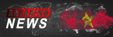 Suriname Breaking News, Smoke Flag Background clipart