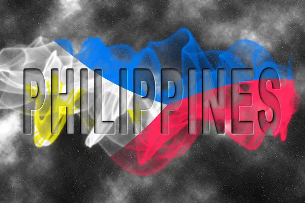 Yıldız Arkaplan Duman Efektli Filipinler Bayrağı