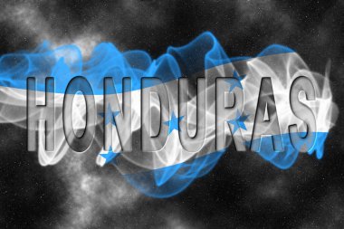 Yıldızlı Arkaplan Duman Efektli Honduras Bayrağı