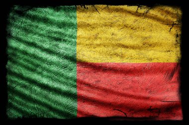 Benin Bayrağı, Grunge Doku Arkaplanı