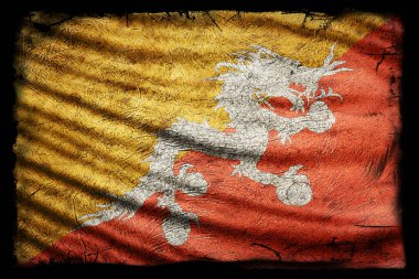 Bhutan Bayrağı, Grunge Doku Arkaplanı