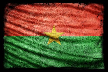 Burkina Faso Bayrağı, Grunge Doku Arkaplanı