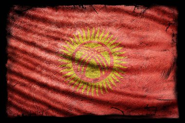 Kırgızistan Bayrağı, Grunge Doku Arkaplanı