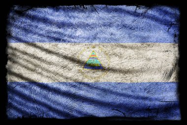 Nikaragua Bayrağı, Grunge Doku Arkaplanı