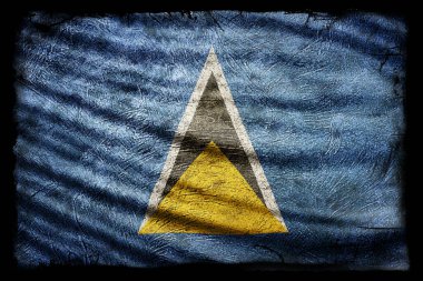 Saint Lucia Bayrağı, Grunge Doku Arkaplanı