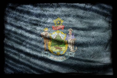 Maine Bayrağı, Grunge Doku Arkaplanı