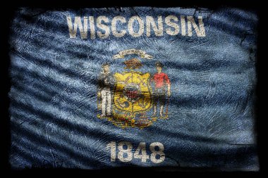 Wisconsin Bayrağı, Grunge Doku Arkaplanı