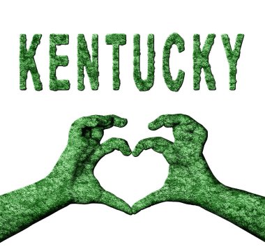 Kentucky Yeşil Yürek Eller ve Doğa Tarzında Ülke Adı