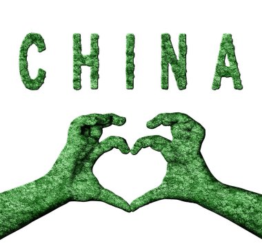 Çin Yeşil Kalp Eller ve Doğa Stili Ülke Adı