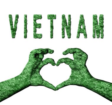 Vietnam Yeşil Kalp Elleri ve Doğa Stili Ülke Adı